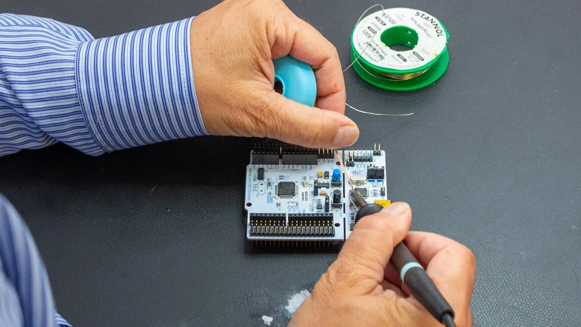 Soldering a circuit board