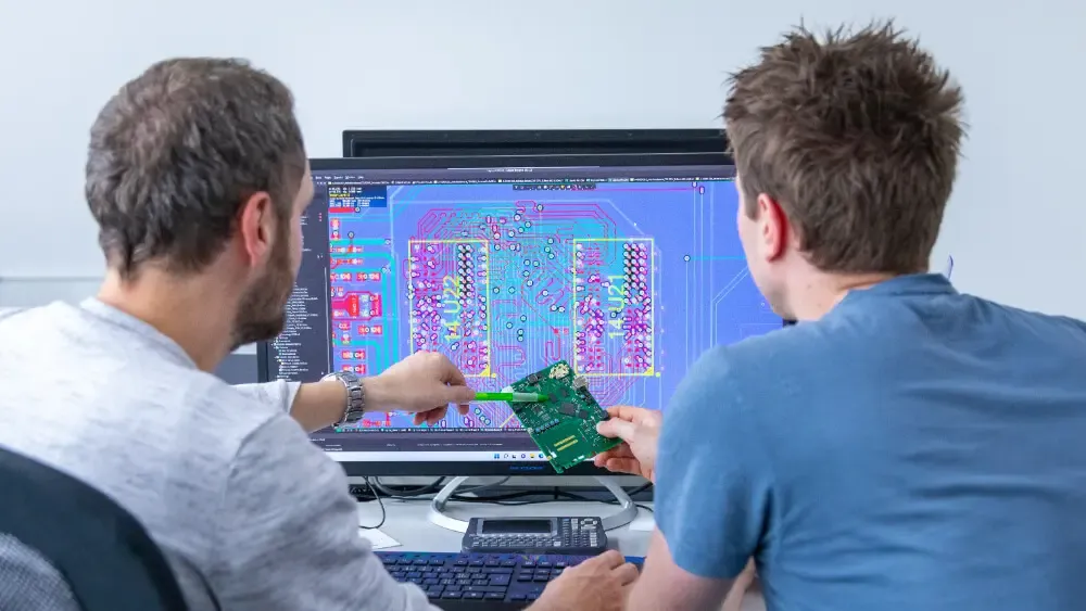 Electronics layout on screen